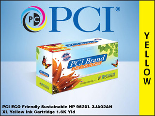 PCI Reman HP 962XL 3JA02AN YELLOW Ink Ctg 1.6K High Yld for HP 9015, 9016, 9018, 9019, 9020, 9022e, 9025, 9028e